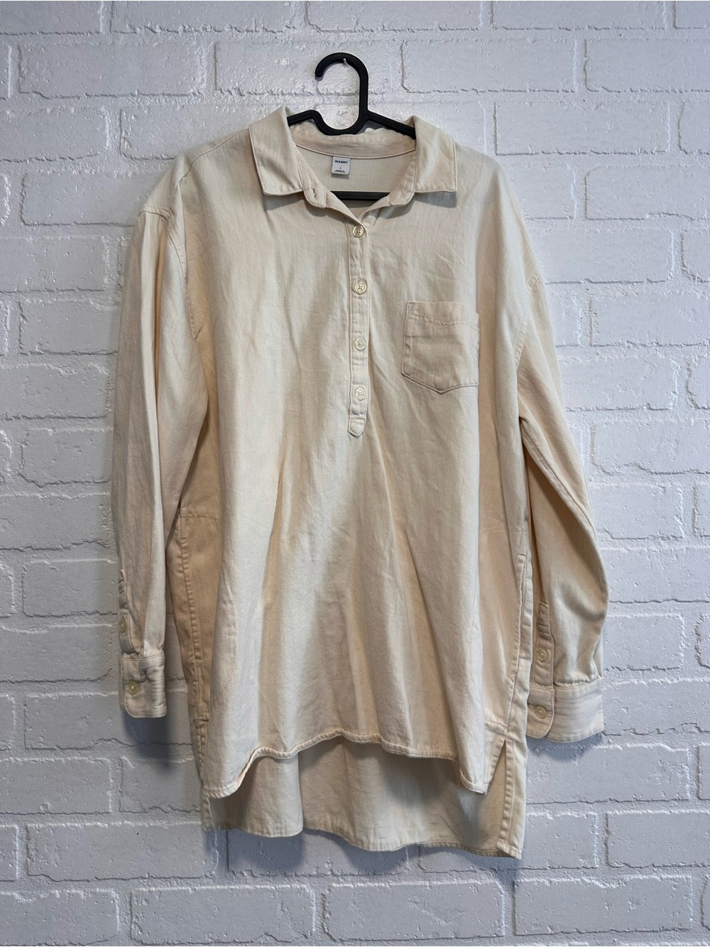 Old Navy cream button up shirt